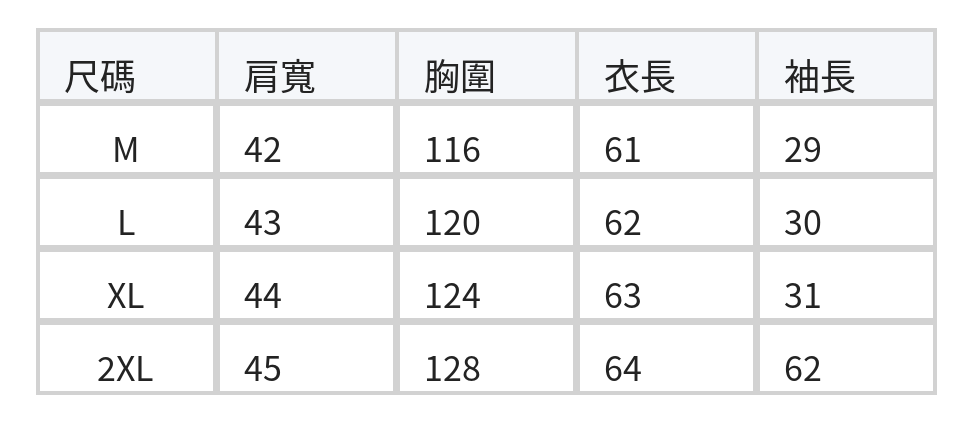 純棉甄選 | 立體肌理圓領五分袖襯衫 size chart 1